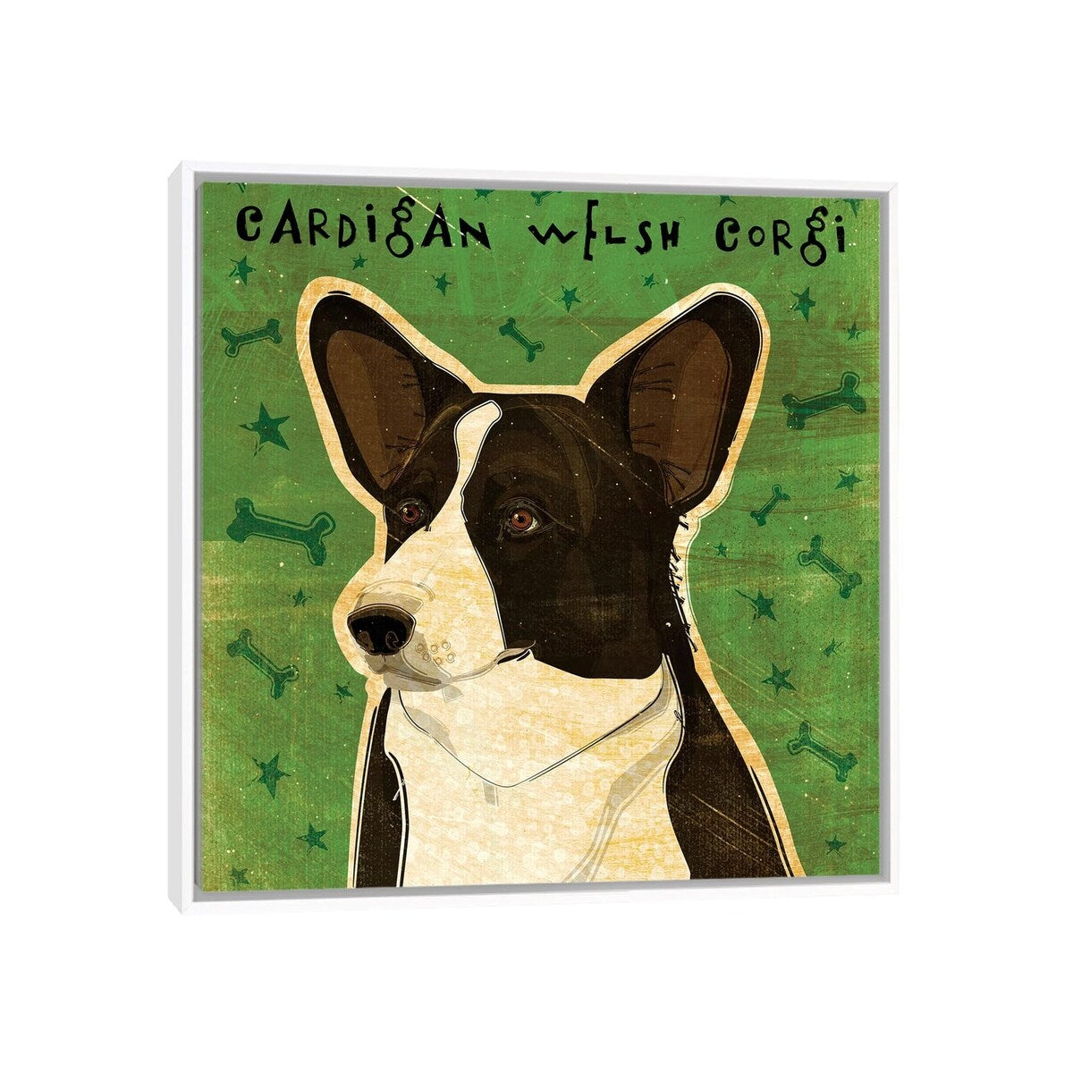 iCanvas "Cardigan Welsh Corgi" by John Golden Framed Canvas Print