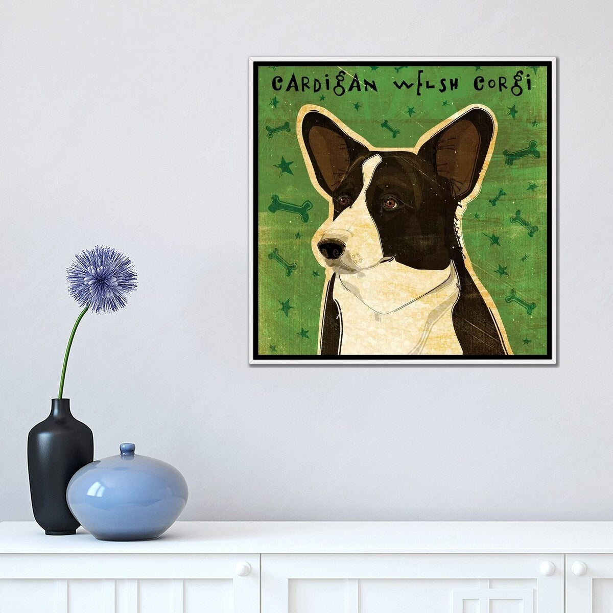 iCanvas "Cardigan Welsh Corgi" by John Golden Framed Canvas Print