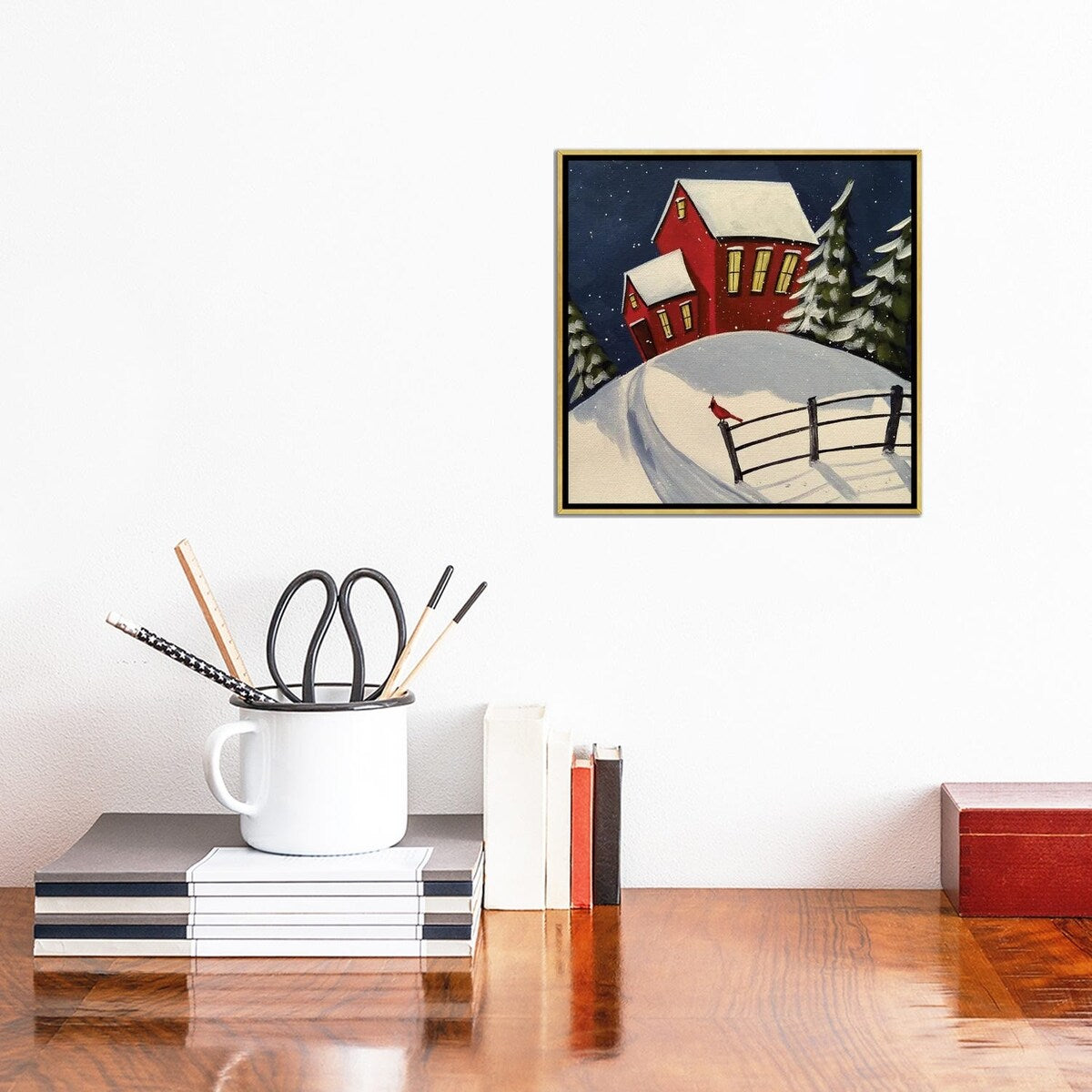 iCanvas "Cardinal Blessing" by Debbie Criswell Framed