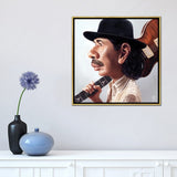 iCanvas "Carlos Santana" by Fernando Mendez Framed Canvas Print