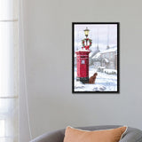 iCanvas "Cat And Postbox" by The Macneil Studio Framed