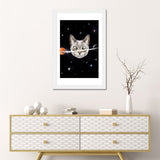 iCanvas "Cat Planet I" by Henrique Nobrega
