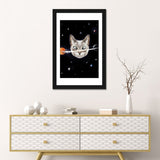 iCanvas "Cat Planet I" by Henrique Nobrega