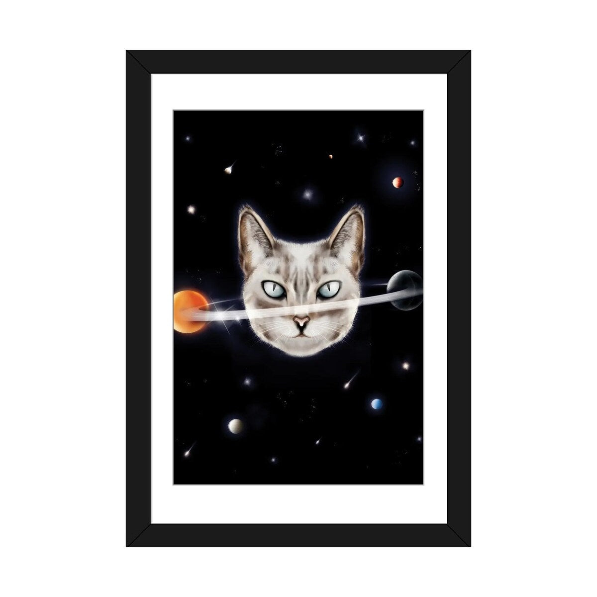 iCanvas "Cat Planet I" by Henrique Nobrega