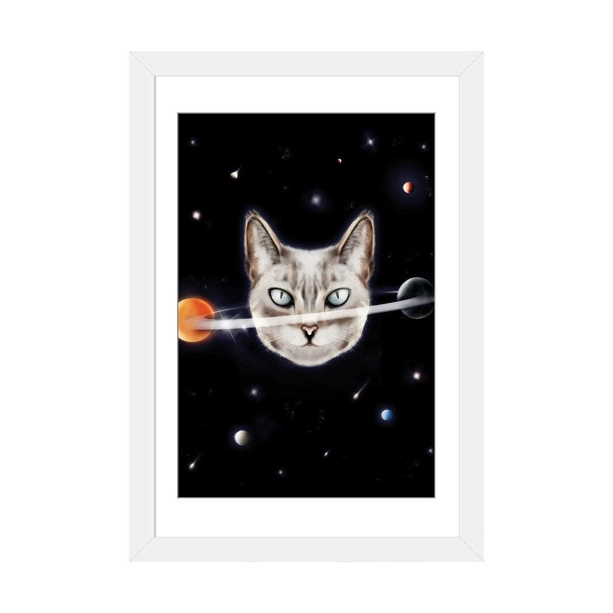 iCanvas "Cat Planet I" by Henrique Nobrega