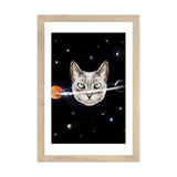 iCanvas "Cat Planet I" by Henrique Nobrega