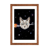 iCanvas "Cat Planet I" by Henrique Nobrega
