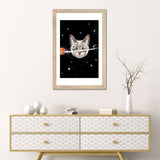 iCanvas "Cat Planet I" by Henrique Nobrega