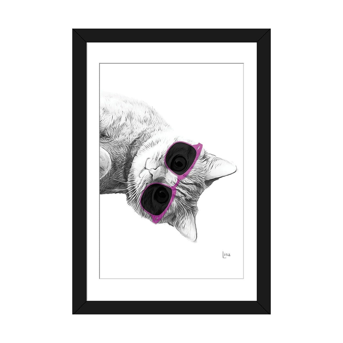iCanvas "Cat With Purple Sunglasses" by Printable Lisa's Pets