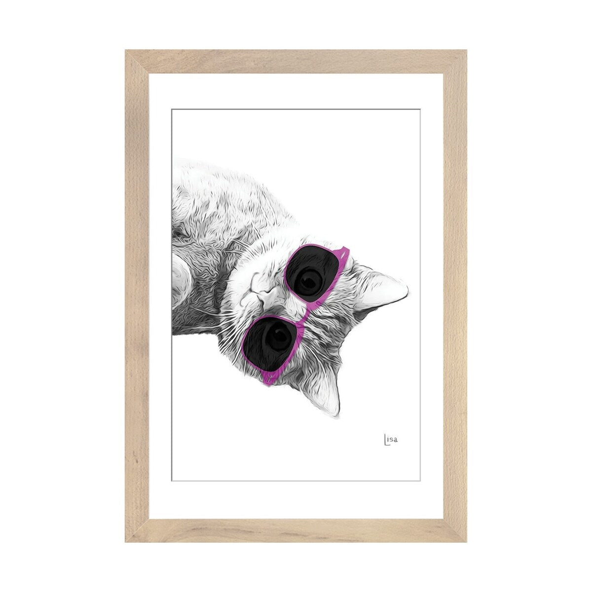 iCanvas "Cat With Purple Sunglasses" by Printable Lisa's Pets