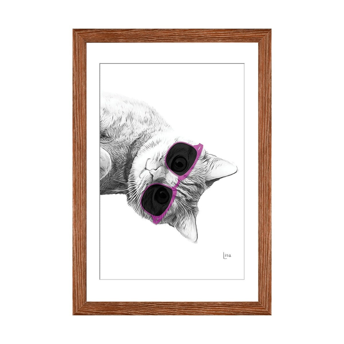 iCanvas "Cat With Purple Sunglasses" by Printable Lisa's Pets
