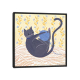 iCanvas "Cat With Wool" by Sian Summerhayes Framed