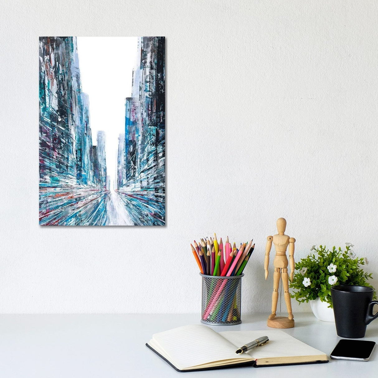 iCanvas "Change Street" by Henri Dulm Canvas Print