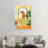 iCanvas "Cheetah In Matisse Bathroom Decor" by Jania Sharipzhanova Canvas Print