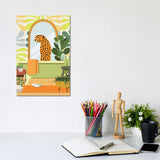iCanvas "Cheetah In Matisse Bathroom Decor" by Jania Sharipzhanova Canvas Print