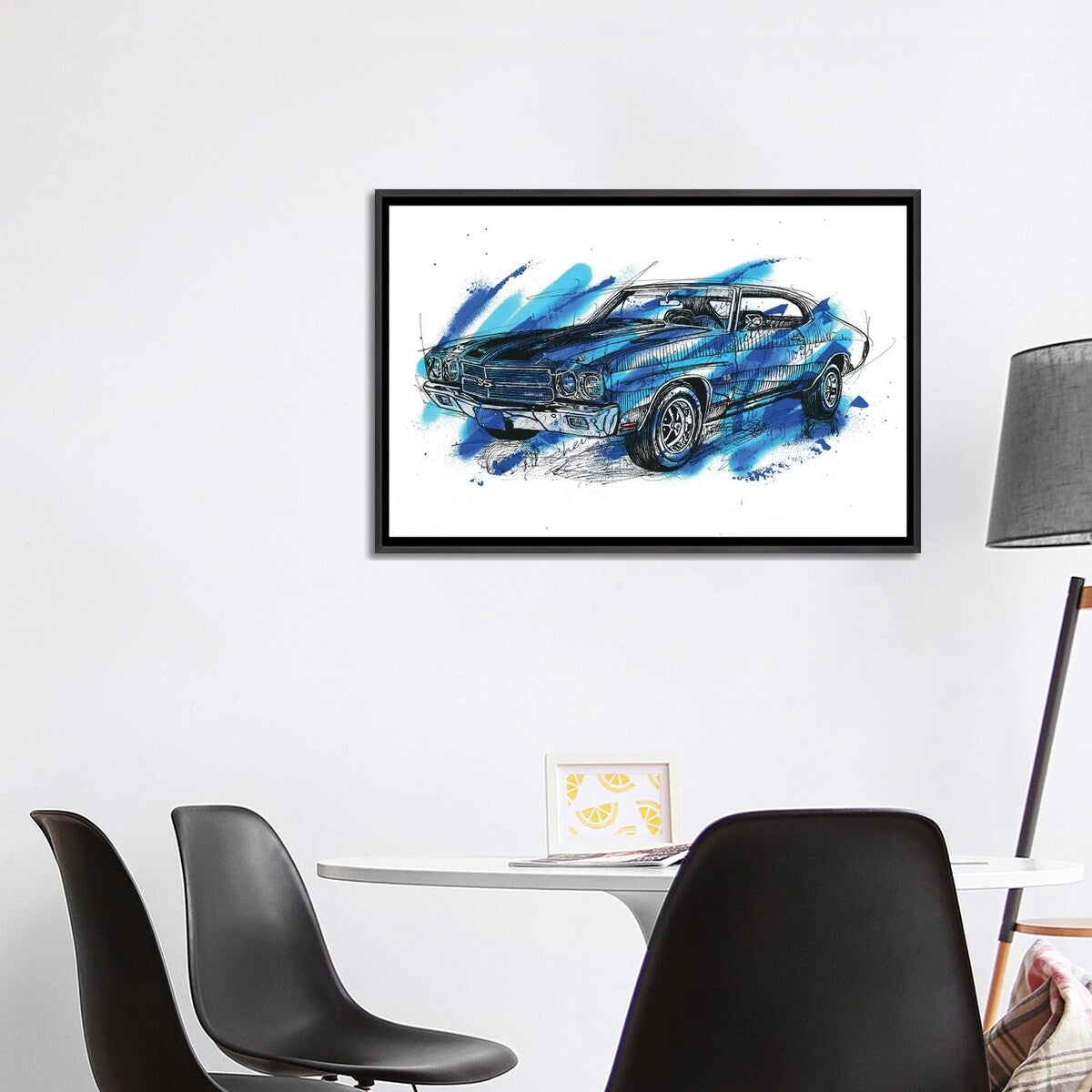 iCanvas "Chevelle SS 1970" by Frank Banda Framed