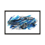 iCanvas "Chevelle SS 1970" by Frank Banda Framed