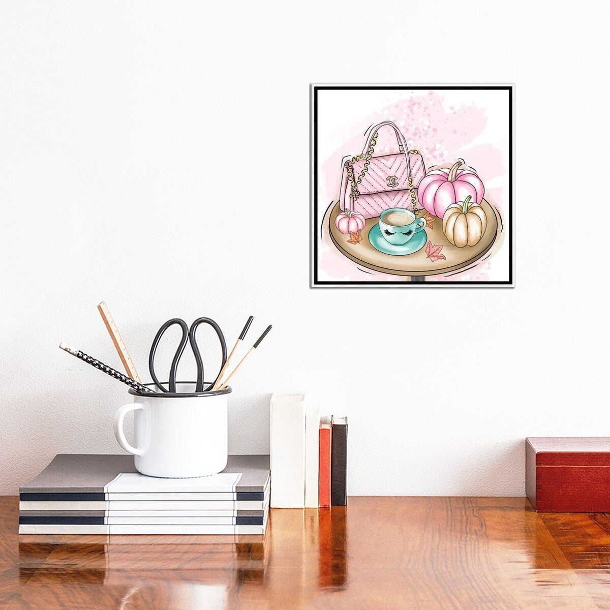 iCanvas "Chic Fall Table" by Criss Rosu Framed Canvas Print