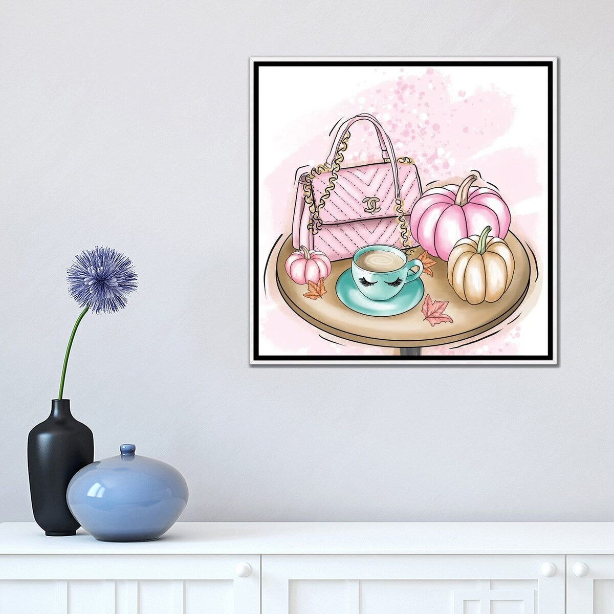 iCanvas "Chic Fall Table" by Criss Rosu Framed Canvas Print