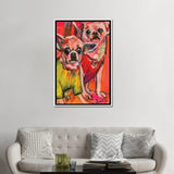 iCanvas "Chihuahuas" by Liesbeth Serlie Framed Canvas Print