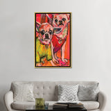 iCanvas "Chihuahuas" by Liesbeth Serlie Framed Canvas Print