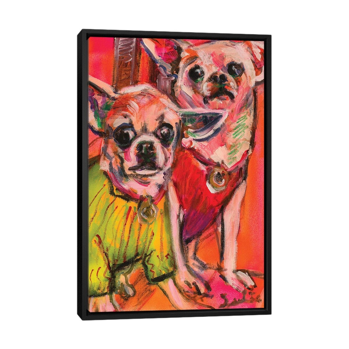 iCanvas "Chihuahuas" by Liesbeth Serlie Framed Canvas Print
