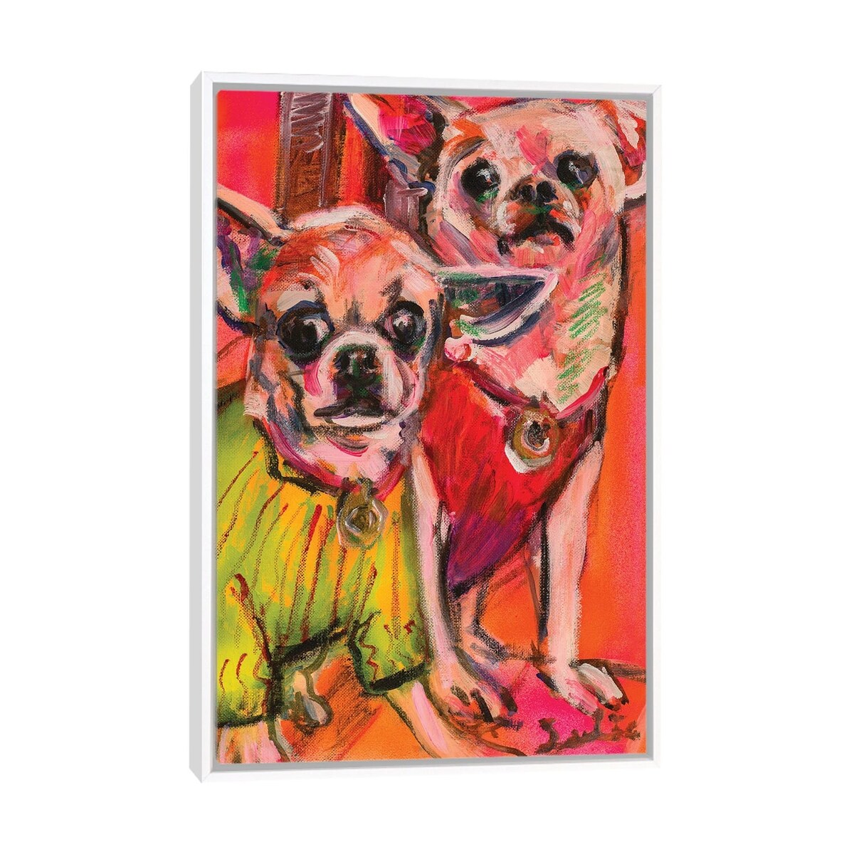 iCanvas "Chihuahuas" by Liesbeth Serlie Framed Canvas Print
