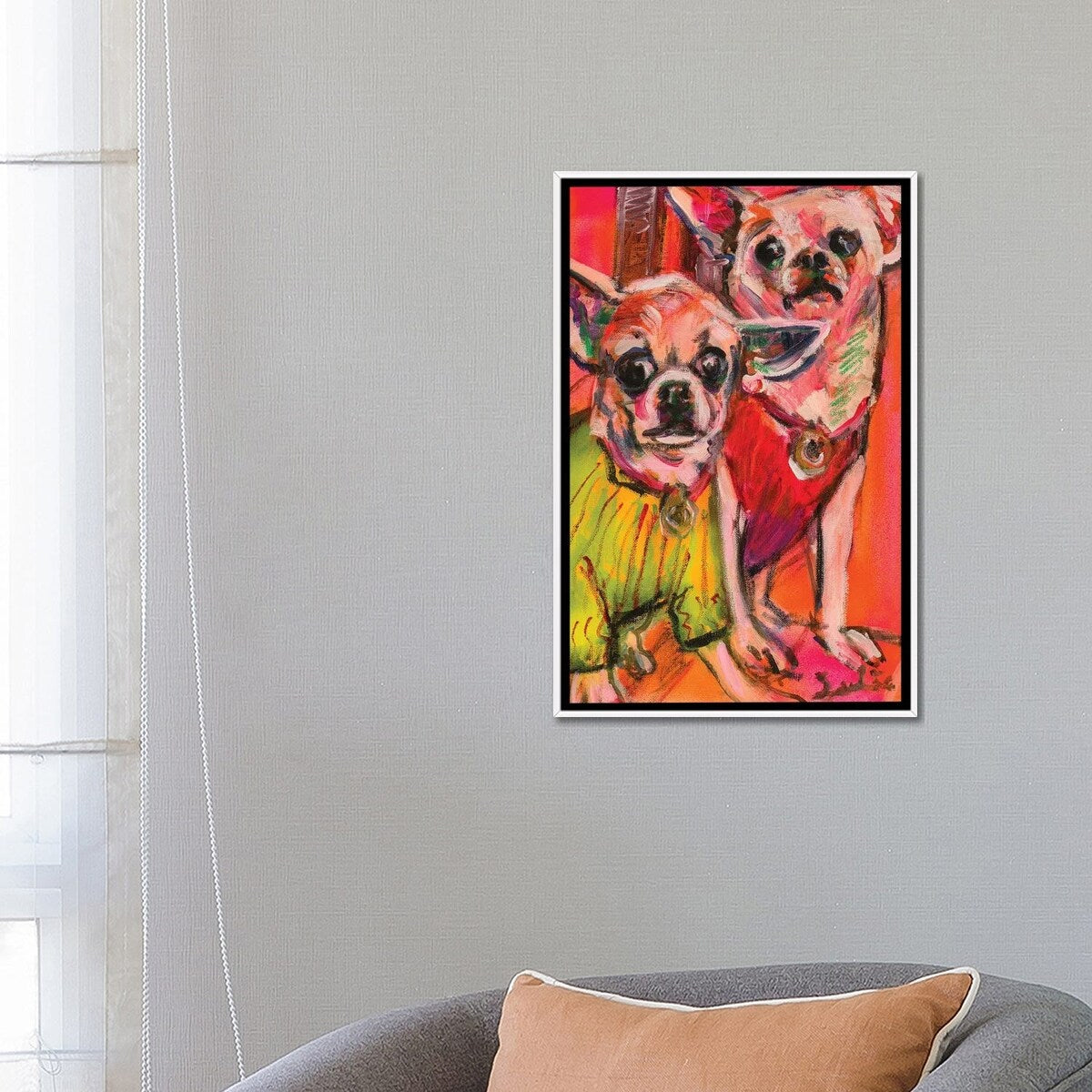 iCanvas "Chihuahuas" by Liesbeth Serlie Framed Canvas Print