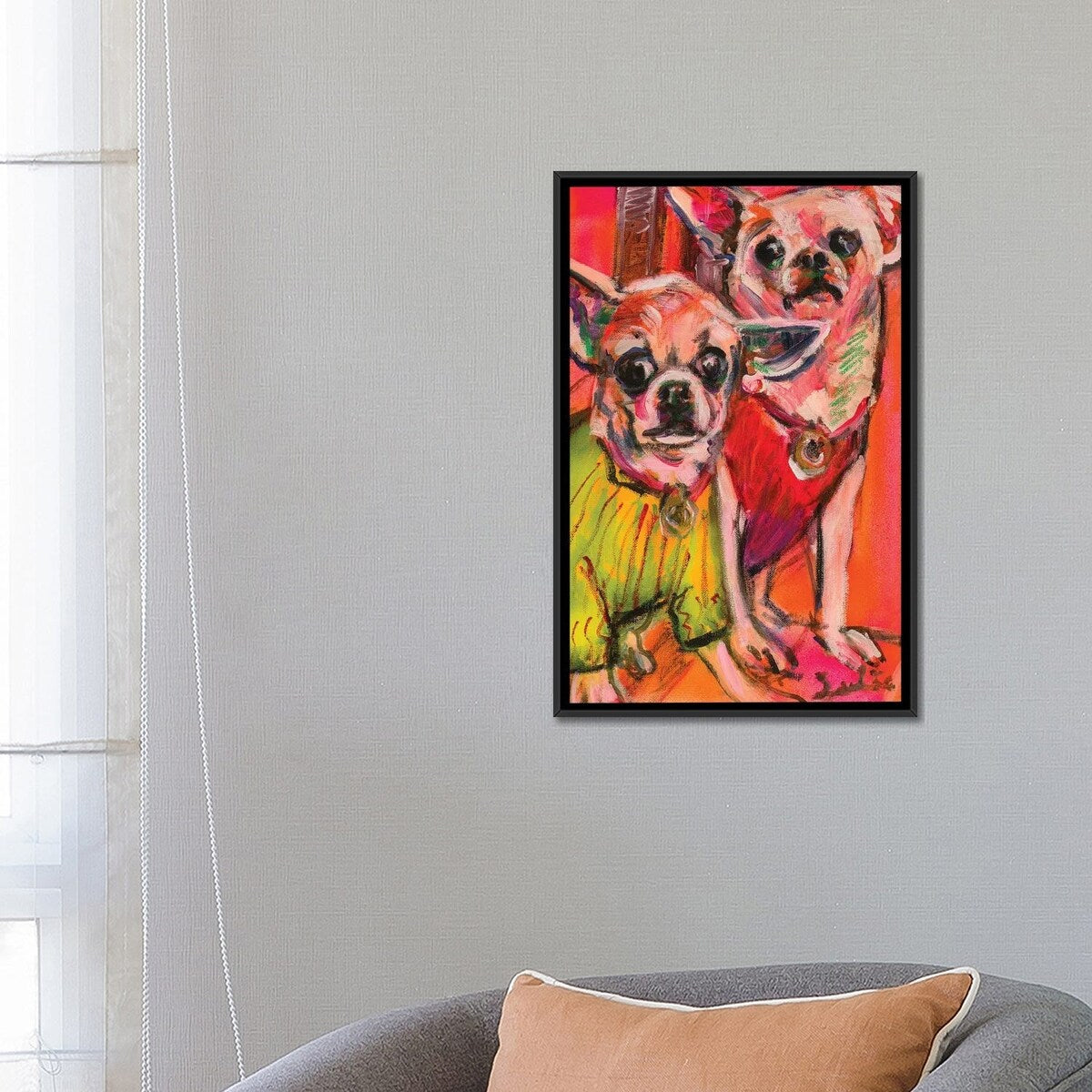 iCanvas "Chihuahuas" by Liesbeth Serlie Framed Canvas Print