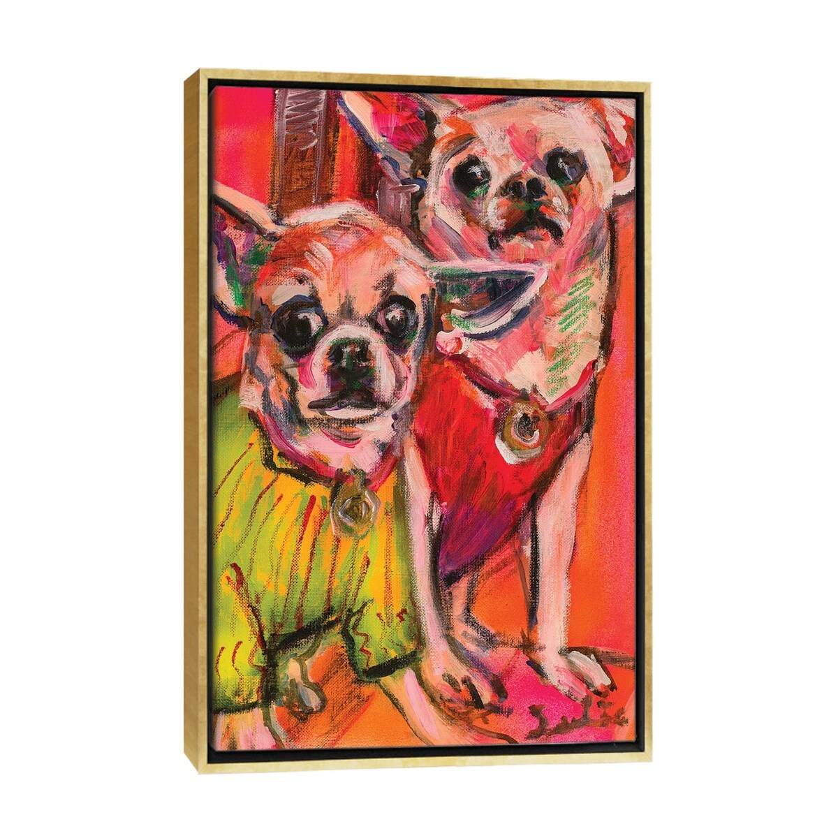 iCanvas "Chihuahuas" by Liesbeth Serlie Framed Canvas Print