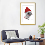 iCanvas "Christmas Pig With Hat" by Printable Lisa's Pets