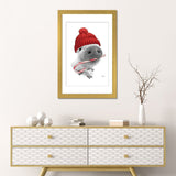 iCanvas "Christmas Pig With Hat" by Printable Lisa's Pets
