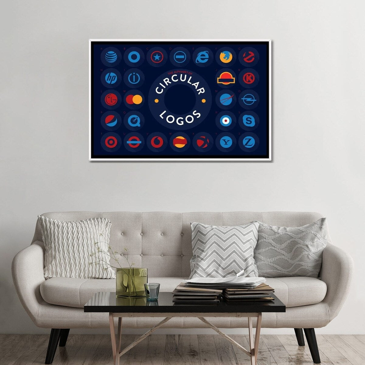 iCanvas "Circular" by Stephen Wildish Framed