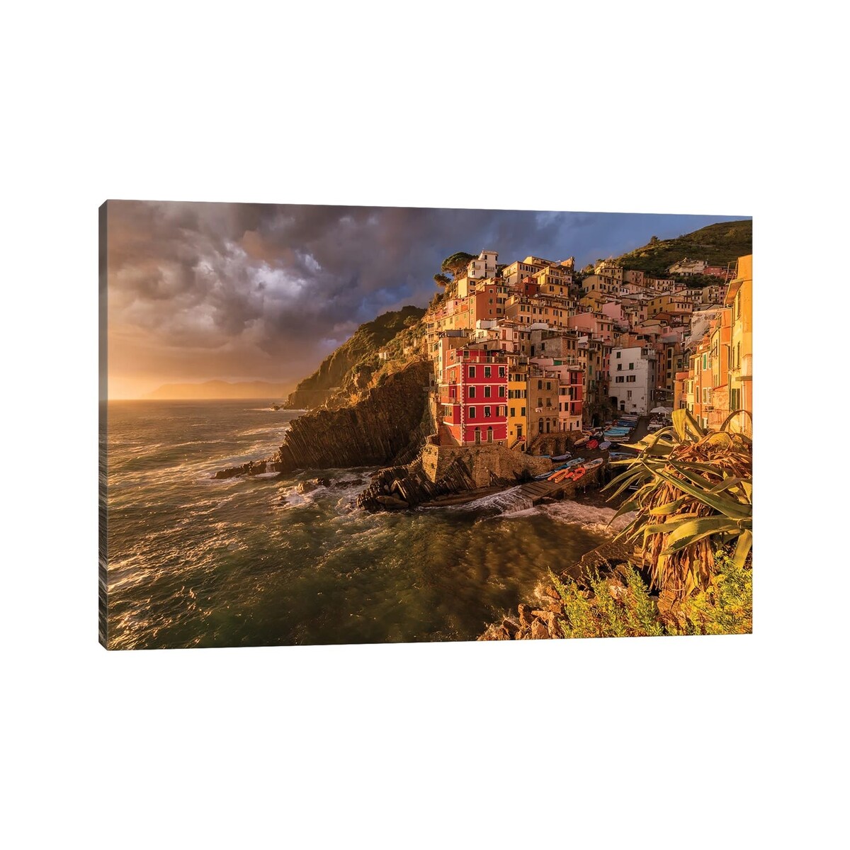iCanvas "Climatic Roller Coaster (Le Cinque Terre, Italy)" by Chano Sanchez Canvas Print