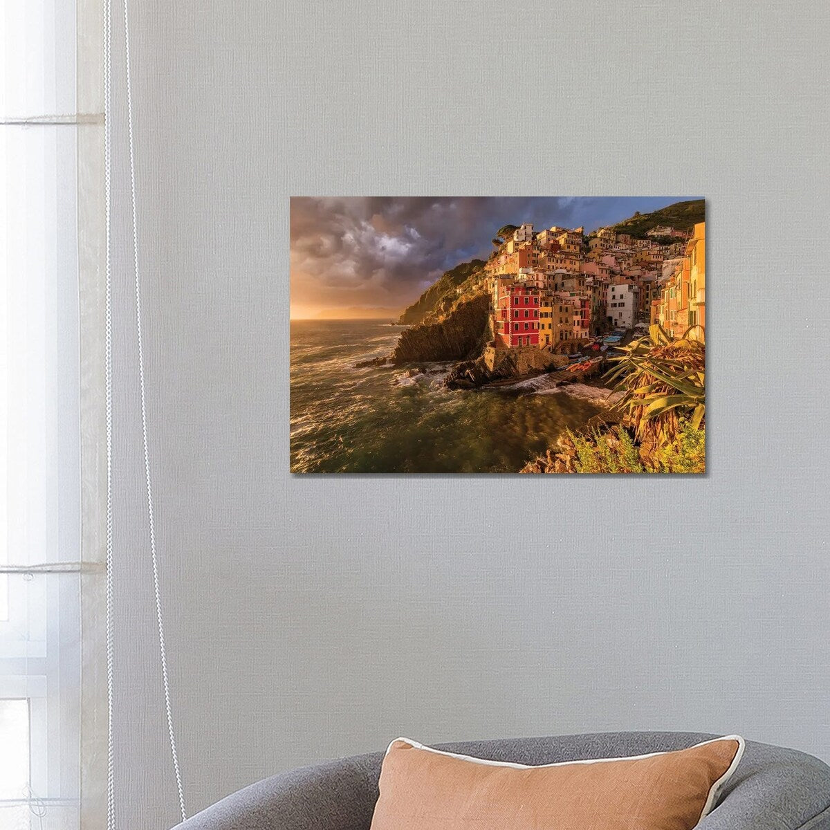 iCanvas "Climatic Roller Coaster (Le Cinque Terre, Italy)" by Chano Sanchez Canvas Print