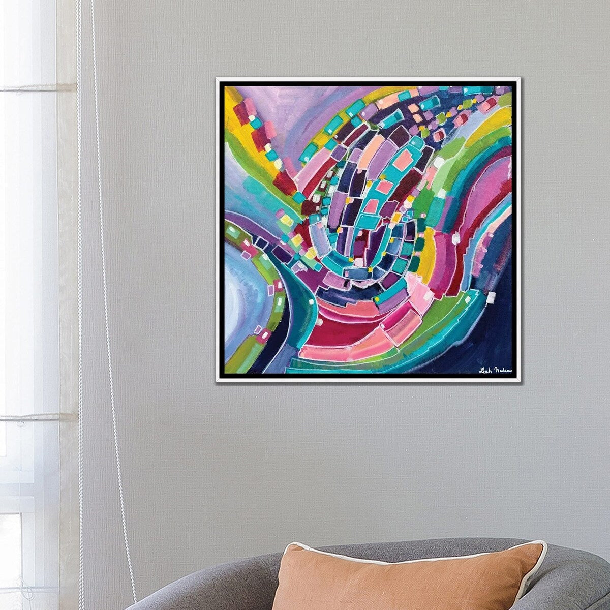 iCanvas "Coastal Tide" by Leah Nadeau Framed Canvas Print
