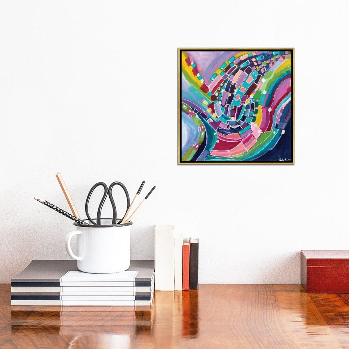 iCanvas "Coastal Tide" by Leah Nadeau Framed Canvas Print
