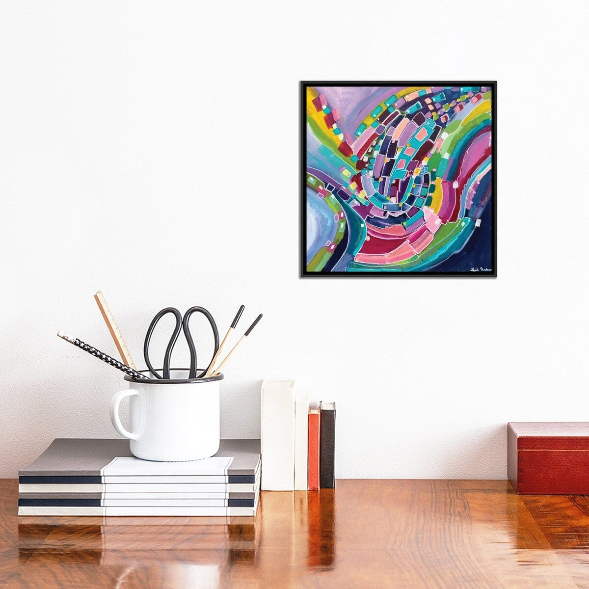 iCanvas "Coastal Tide" by Leah Nadeau Framed Canvas Print