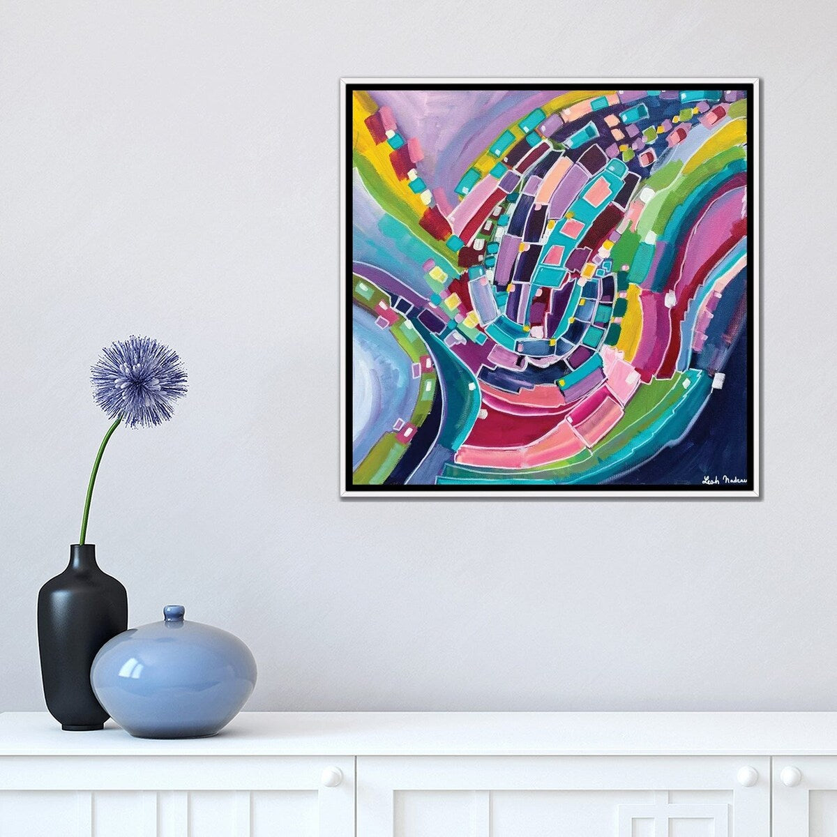 iCanvas "Coastal Tide" by Leah Nadeau Framed Canvas Print