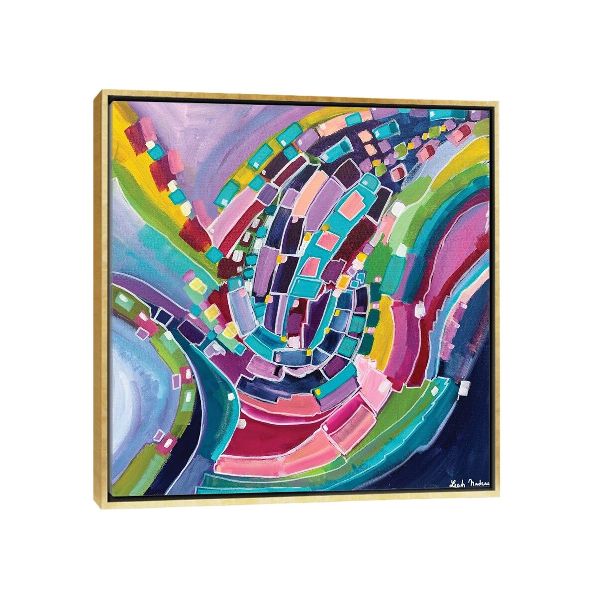 iCanvas "Coastal Tide" by Leah Nadeau Framed Canvas Print