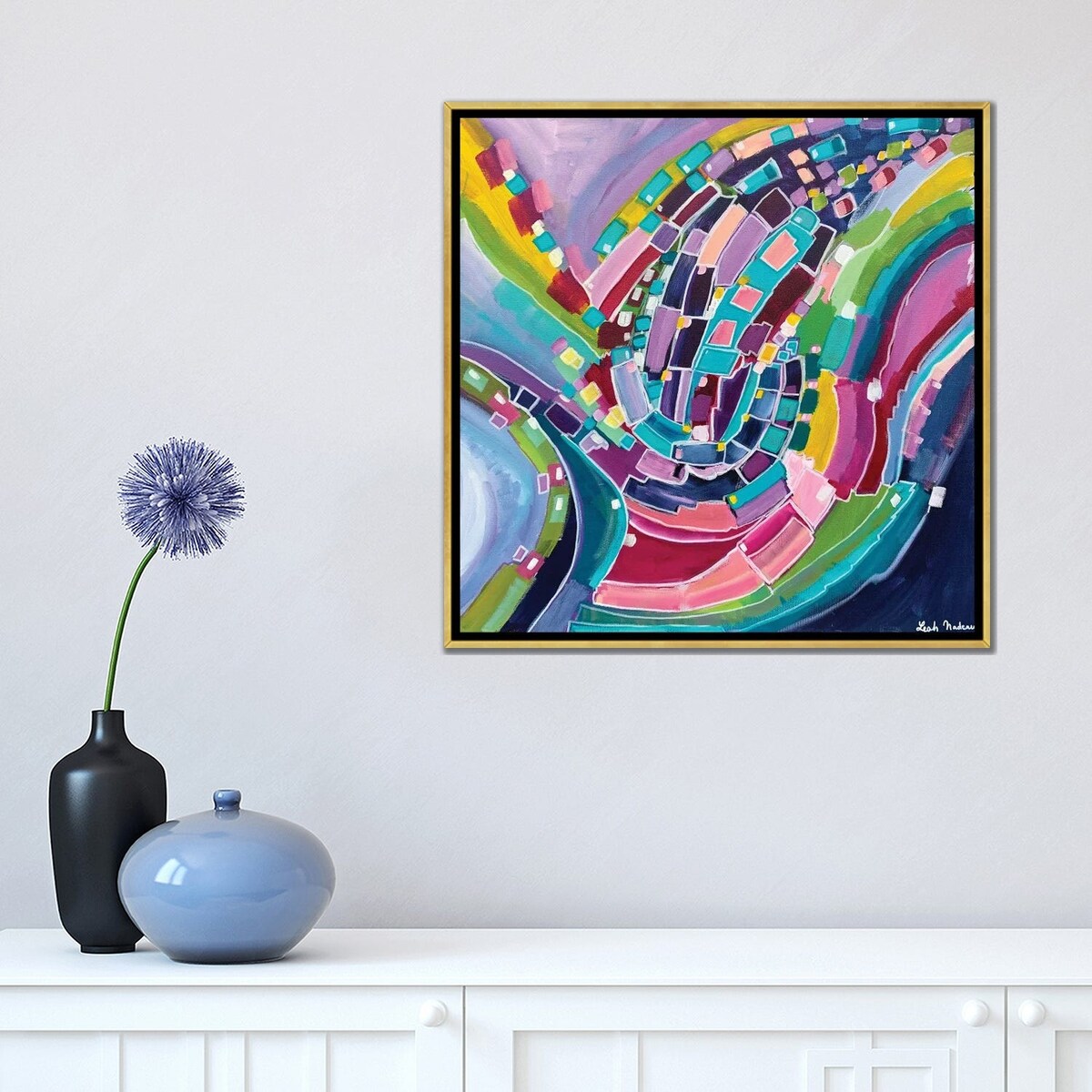 iCanvas "Coastal Tide" by Leah Nadeau Framed Canvas Print