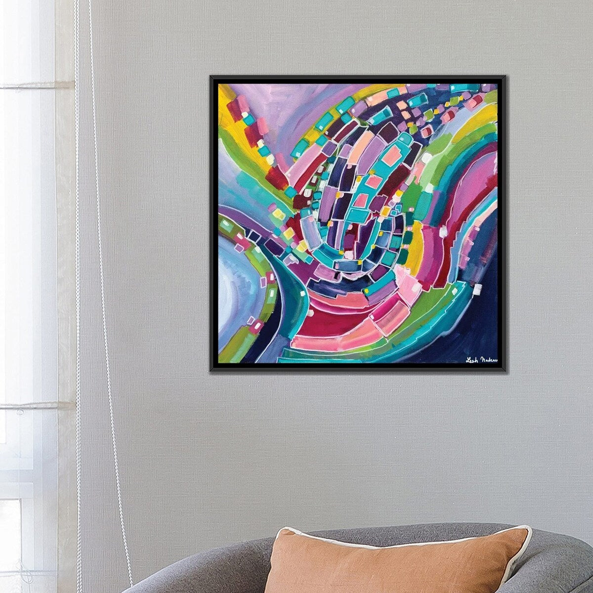 iCanvas "Coastal Tide" by Leah Nadeau Framed Canvas Print
