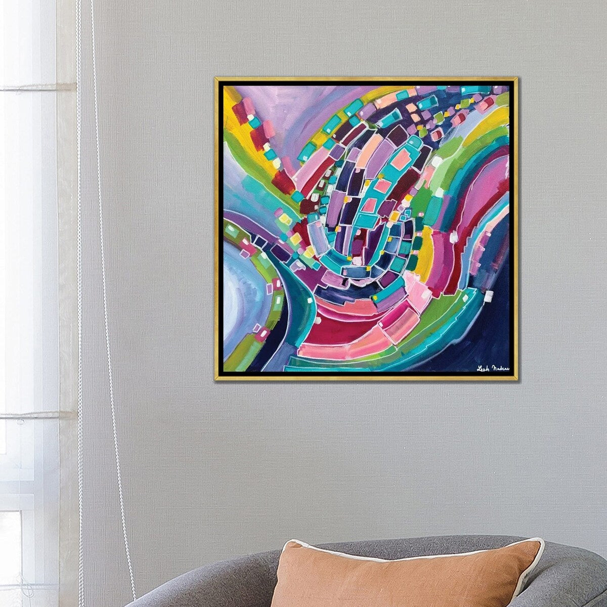 iCanvas "Coastal Tide" by Leah Nadeau Framed Canvas Print