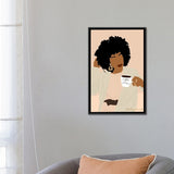 iCanvas "Coffee Now Wine Later" by Destiny Darcel Framed Canvas Print