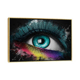 iCanvas "Colorful Eye Splash Art" by Johan Marais Framed Canvas Print