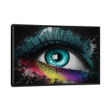 iCanvas "Colorful Eye Splash Art" by Johan Marais Framed Canvas Print
