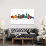 iCanvas "Corpus Christi Texas Skyline" by Michael Tompsett Canvas Print