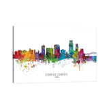 iCanvas "Corpus Christi Texas Skyline" by Michael Tompsett Canvas Print