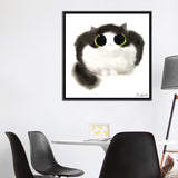 iCanvas "Cow Cat Loaf" by Kalleidoscape Design Framed