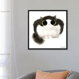 iCanvas "Cow Cat Loaf" by Kalleidoscape Design Framed